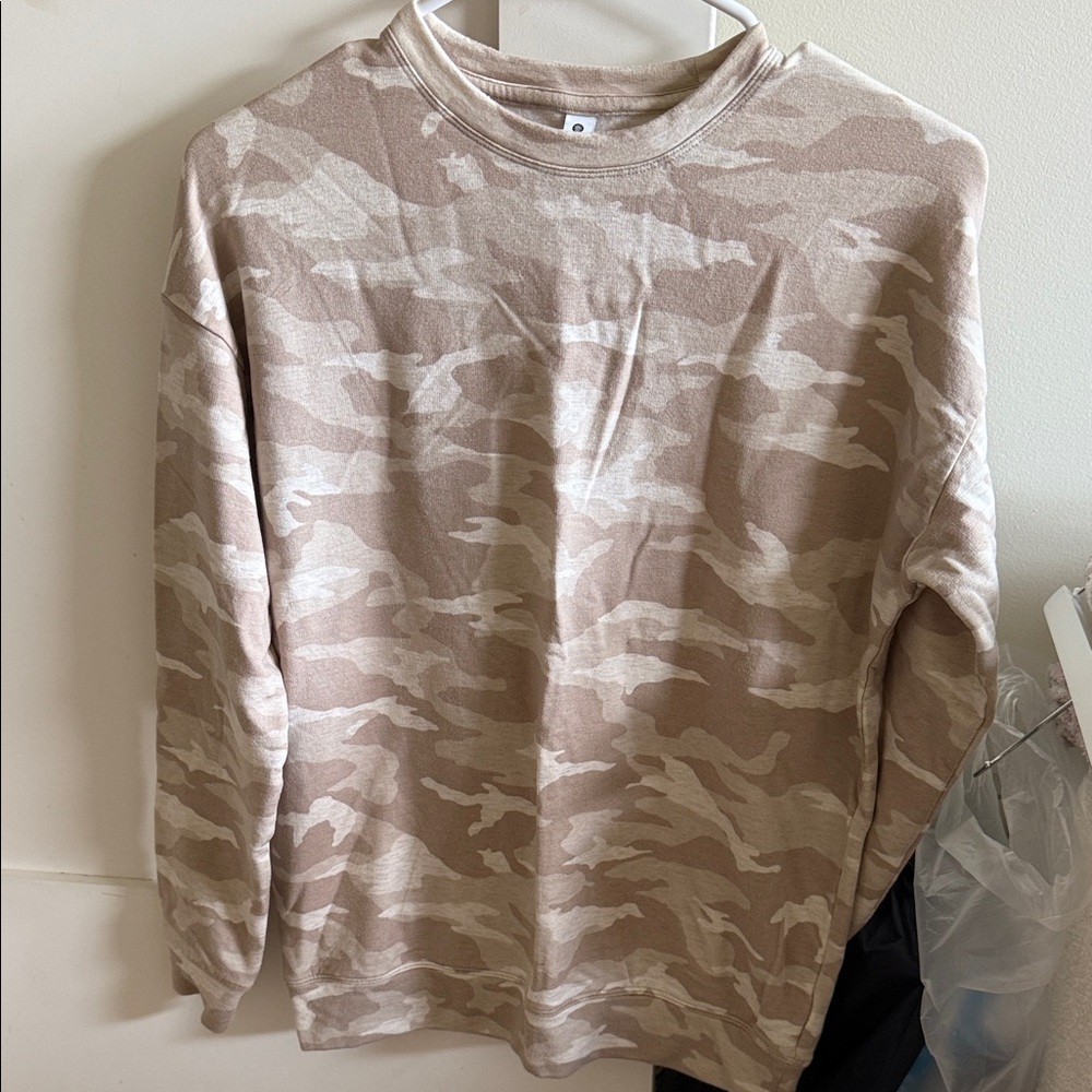 Athleta camo crewneck